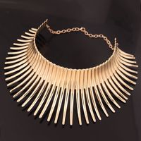 European And American Fashion Metal Crazy Battle Hedgehog Modeling Personality Exaggerated Collar Necklace sku image 1