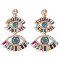 Alloy Diamond Eye Earrings Bohemia New Fashion Earrings Accessories Jewelry sku image 1