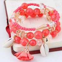 Fashion Concise Shell Flower Candy Bead Multi-layer Bracelet main image 5