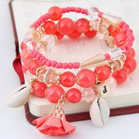 Fashion Concise Shell Flower Candy Bead Multi-layer Bracelet sku image 2