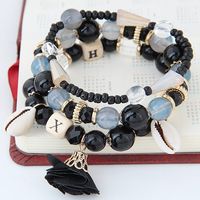 Fashion Concise Shell Flower Candy Bead Multi-layer Bracelet sku image 5