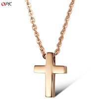 Fabrik Preis Schmuck Großhandel Koreanische Version Des Neuen Direkt Vertrieb Vergoldet Roségold Kreuz Titans Tahl Damen Halskette sku image 1