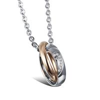 Occident And The United States Stainless Steel Rhinestone Necklace (male) Nhop0789 main image 1