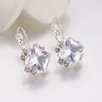 Occident Alloy Inlaid Imitated Crystal Earrings ( White ) Nhbq0199 main image 5