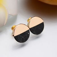 Occident Alloy Inlaid Precious Stones Earrings ( Black ) Nhbq0425 main image 3