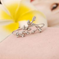 Korean Alloy Ring ( White-rhinestone-white-k ) Nhkq0015 main image 1