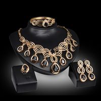 Occident Alloy Drill Set Earring + Necklace + Bracelet Nhxs0776 main image 2