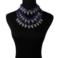 Occident Alloy Geometric Necklace ( Blue ) Nhjq5625 main image 2