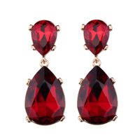 Occident Alloy Pear Earrings ( Red ) Nhjq6031 main image 2