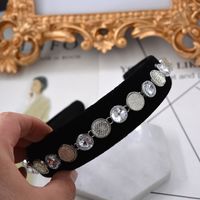 Simple Alloy Rhinestone Hair Ornaments Geometric (black)  Nhnt0024 main image 1