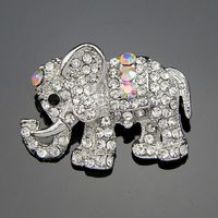 Fabrik Direkt Vertrieb Europäische, Amerikanische Und Koreanische Mode Wilde Elefanten Baby Mit Strass Brosche Brosche Großhandel main image 1