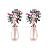 Fashion Alloy Rhinestone Earring Geometric (green)  Nhjq9369-green main image 5