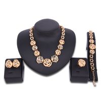 Xishi Ornement Européen Et Américain Nouveau De Mariage Ensemble De Bijoux De Mode Collier De Mode Boucles D'oreilles Bijoux Quatre-pièce Ensemble main image 1