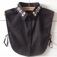 Fashion  Chiffon Fake Collar  (black)  Nhsj0036-black main image 1