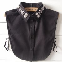 Fashion  Chiffon Fake Collar  (black)  Nhsj0036-black main image 2