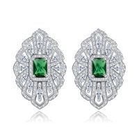 Fashion Zircon Plating Earrings  (red 09d11)  Nhtm0008-red 09d11 main image 2