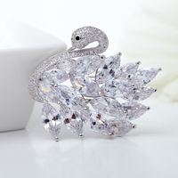 Fashion Zircon  Brooch  (white-17a05)  Nhtm0020-white-17a05 main image 1