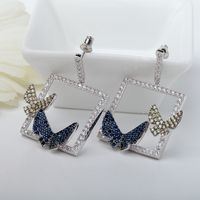 Fashion Other Plating Earrings  (light Yellow + Blue Platinum -08b11)  Nhtm0030-light Yellow + Blue Platinum -08b11 main image 1
