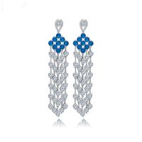 Jinse Ivre Boucles D'oreilles Aaa Zircon Super Flash Européen Et Américain Mariée Dîner Goutte Boucle D'oreille Usine En Gros Cadeau main image 1