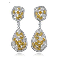 Fashion Zircon Plating Earrings  (white -10f07)  Nhtm0098-white -10f07 main image 3