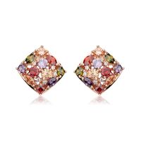Fashion Zircon Plating Earrings  (rose Alloy -05f01)  Nhtm0161-rose Alloy -05f01 main image 1