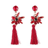 Fashion Cloth  Earring Flowers (red)  Nhjq9716-red main image 2