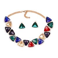 Fashion Imitated Crystal&cz  Jewelry Set Geometric (red)  Nhjj3876-red main image 7