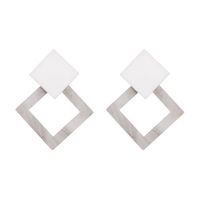 Korea Plastic  Earrings Geometric (white)  Nhjj3917-white main image 1