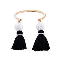 Fashion Alloy Plating Bracelet Tassel (black And White)  Nhqd4343-black And White main image 1