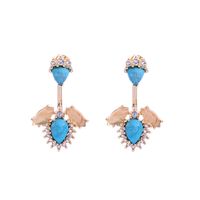 Fashion Alloy Rhinestone Earrings Geometric (blue)  Nhqd4256-blue sku image 1