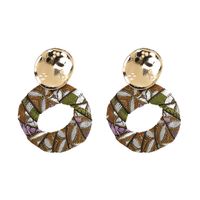 Fashion Alloy  Earring Geometric (brown + Color)  Nhjj3737-brown + Color main image 1
