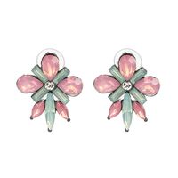 Korea Plastic  Earring Flowers (green)  Nhjj3820-green main image 5