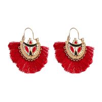 Vintage Alloy  Earring Geometric (red)  Nhjj3857-red main image 1