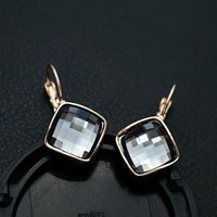 Korean Version Of Korean / Korean Style Alloy Inlaid Imitated Crystal Earring (alloy Gray)  Nhlj1256 main image 6