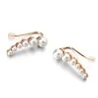 Korean Version Of Korean / Korean Style Alloy Inlaid Beads Earrings (alloy White Bead)  Nhlj1576 main image 1