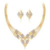 Occident And The United States Alloy Rhinestone Necklace (ca047-a)  Nhdr1116 main image 2
