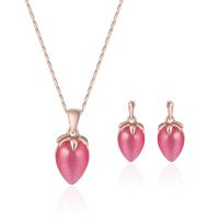 Occident And The United States Alloy Rhinestone Necklace Set (rose Alloy / 61172332)  Nhxs1295 main image 2