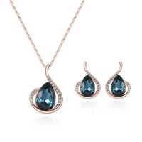 Occident And The United States Alloy Rhinestone Necklace Set (rose Alloy / 61172328a)  Nhxs1307 main image 1