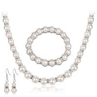 Nouveau Commerce Extérieur Collier En Gros Perle Collier Ensemble Bracelet Boucles D'oreilles Trois-pièce Bijoux Combinaison Usine Fournisseur main image 2