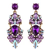 Retro Rhinestones  Earring (purple)  Nhjq8832-purple main image 3
