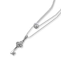 Occident And The United States Other Rhinestone Necklace (platinum)  Nhlp0708-platinum main image 1