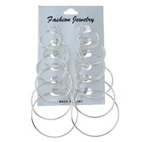 Européen Et Américain Bijoux De Mode Vente Chaude Personnalité Cercle Exagéré Boucles D'oreilles Femme Match Ensembles Boucles D'oreilles C- Type Oreille Anneau Ventes Directes D'usine main image 3