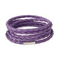 Europe And The United States Artificial Leather Plating Bracelet (purple)  Nhpk0846 main image 1
