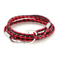 Europe And The United States Artificial Leather Plating Bracelet (black + Red)  Nhpk0894 main image 7