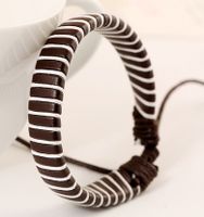 Korean Version Of Korean / Korean Style Artificial Leather Plating Bracelet (brown)  Nhpk0909 main image 3