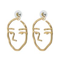 Übertriebene Persönlichkeit Im Europäischen Und Amerikanischen Stil Lustige Abstrakte Gesichts Ohrringe Imitation Perlen Hohle Ohrringe main image 1