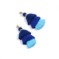 Occident And The United States Cotton Thread  Earring (b0561 Sapphire Blue)  Nhxr1391-b0561 Sapphire Blue main image 1