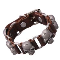 Korea Style Cortex  Bracelet (brown Skull)  Nhnpk0846-brown Skull main image 1