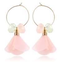 Korea Style Chiffon  Earring (pink)  Nhkq1082-pink main image 3