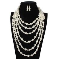 Occident And The United States Beads  Necklace (creamy-white)  Nhct0008-creamy-white main image 1